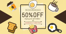 Online Editable Special Offers On Breakfast At The Bistro Facebook Ad Medium