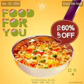 Online Editable Tummy Filling Food Offer Instagram Ad