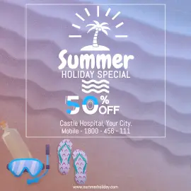 Online Editable Special Summer Holiday Offers Instagram Ad