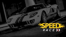 Online Editable Black & White Blazing Speed Car Gammer YouTube Channel Art