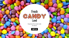 Online Editable Fresh Candy Land Facebook App Ad