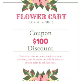 Online Editable Discount On Flowers Instagram Ad