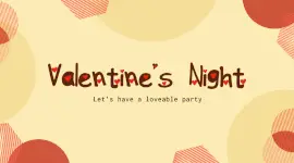 Online Editable Valentine’s Night Party Invitation Facebook App Ad