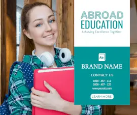 Online Editable Abroad Education Agency Facebook Post