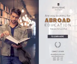 Online Editable Abroad Educational Agency Facebook Post