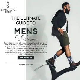 Online Editable Men's Fashion Blog Promotion Instagram Ad