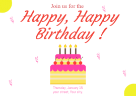 Online Editable Abstract Pattern Birthday Card Lifestyle