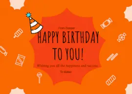 Online Editable Candy Pattern Birthday Card Lifestyle