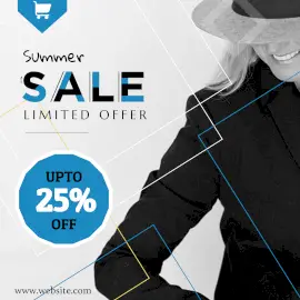Online Editable Summer Season Sale Instagram Ad