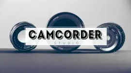 Online Editable Black & White Camcorder YouTube Channel Art