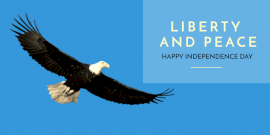 Online Editable Liberty And Peace Independence Day Twitter Post