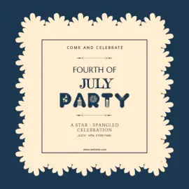 Online Editable Fourth Of July Party Invitation