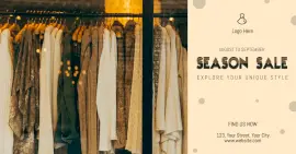 Online Editable Season Sale Facebook Ad Post