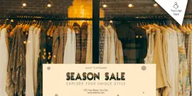 Online Editable Season Sale Twitter Post