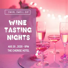 Online Editable Wine Tasting Night Instagram Ad