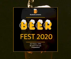 Online Editable Beer Fest Invitation Facebook Post