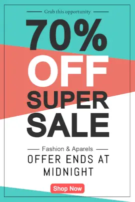 Online Editable Online Sale on Fashion Pinterest Graphic