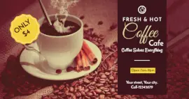 Online Editable Coffee Solved Everything Facebook AD Medium