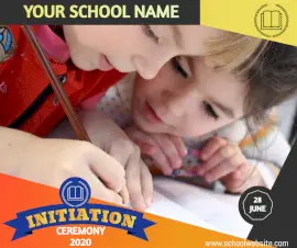 Online Editable Initiation Ceremony Facebook Post