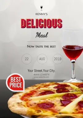Online Editable Kenny Tasty Dishes Poster