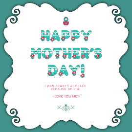 Online Editable Dark Cyan Mothers Day Wishes and Quotes GIF Post