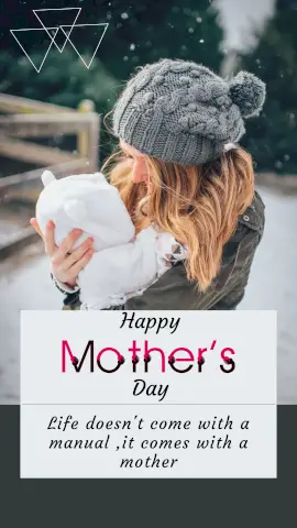 Online Editable Mom Holding Child Mothers Day Quotes Story Design