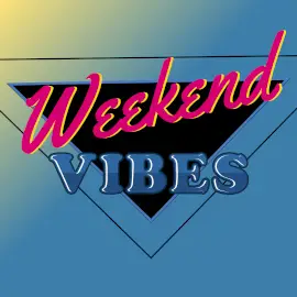 Online Editable Blue and Yellow Weekend Vibes Instagram Post