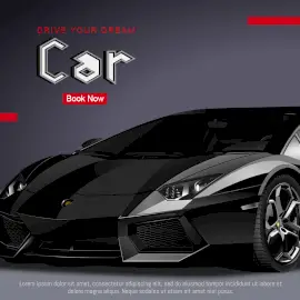 Online Editable Dream Car Design with High-Res Image Instagram Post