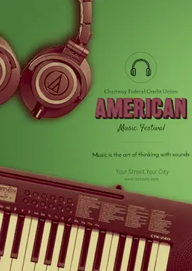 Online Editable American Music Festival Poster
