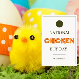 Online Editable National Chicken Boy Day September 1 with Fancy Font Instagram Post