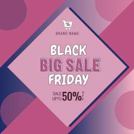 Online Editable Abstract Black Friday Sale for Women Fashion GIF Post