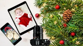 Online Editable Merry Christmas Themed Photo Mockup