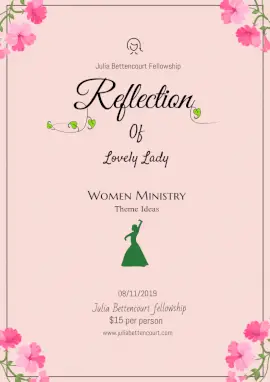 Online Editable Women Ministry Fellowship Flyer