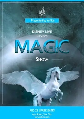 Online Editable Magic Show for Kids Poster