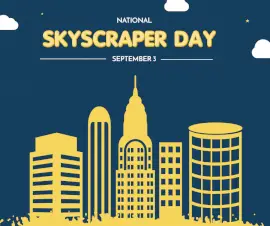 Online Editable Skyscraper Day September 3 Facebook Post
