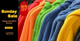 Online Editable Sunday Sale Facebook Ad Post