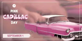 Online Editable Pink Cadillac Day Twitter Post