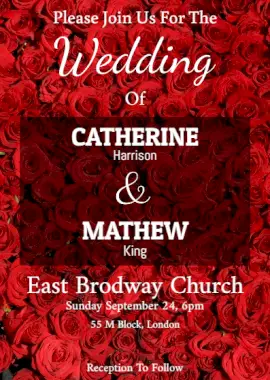 Online editable Wedding Portrait invitation