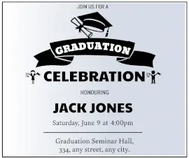Online Editable Graduation Party Invitation Facebook Post