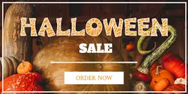 Online Editable Halloween Sale Twitter Post