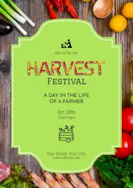Online Editable Harvest Day Festival Poster
