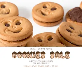 Online Editable Cookies Sale Facebook Post