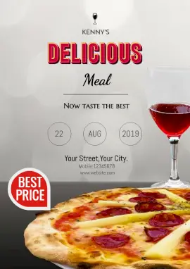 Online Editable Kenny Tasty Dishes Flyer