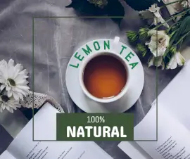 Online Editable Lemongrass Ginger Tea Facebook Post