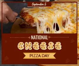 Online Editable National Cheese Pizza Day September 5 Facebook Post