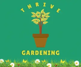Online Editable Thrive Gardening Podcast Artwork Facebook Post