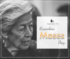 Online Editable Grandma Moses Day September 7 Facebook Post