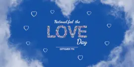 Online Editable National Feel the Love Day Twitter Post