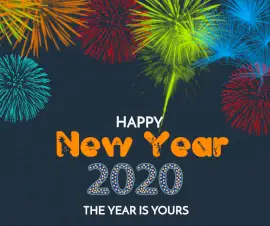 Online Editable New Year Greeting Facebook Post
