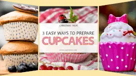 Online Editable Christmas Cupcakes Fancy Text 3 Grid Photo Collage